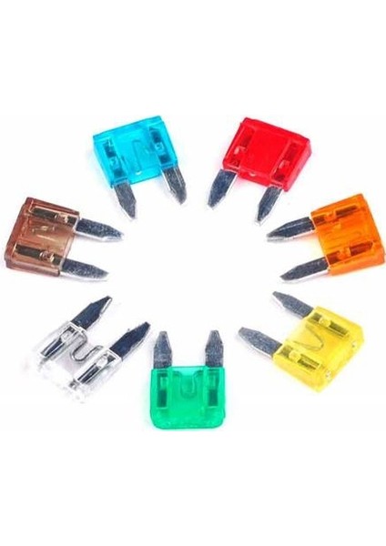 Mini Bıçak Sigorta Seti 100 'lük 20 'şer Adet 5.7.5.10.15.20 A