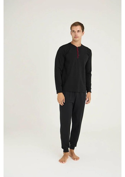 Erkek Büyük Beden %100 Pamuklu Düğmeli Manşetli Uzun Kol Pijama Takım fiyatları