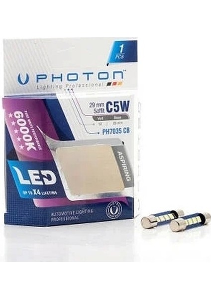 PH7035 B1 C5W 12V 29MM Sigorta Tipi Sofit LED Tekli Blıster