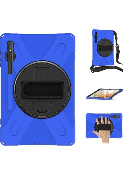 Zeroshop Newface Samsung Galaxy T737 Tab S7 Fe 12.4 Kılıf Amazing Tablet Kapak - Mavi modelleri