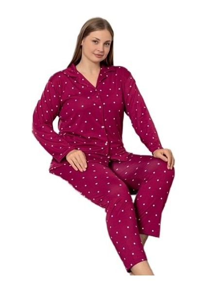Lusso Milano Nefes Alan Kumaş Büyük Beden Kadın Pijama Takımı 3xl/6xl