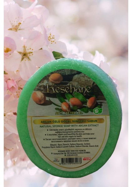 Argan Özlü Doğal Süngerli Sabun
