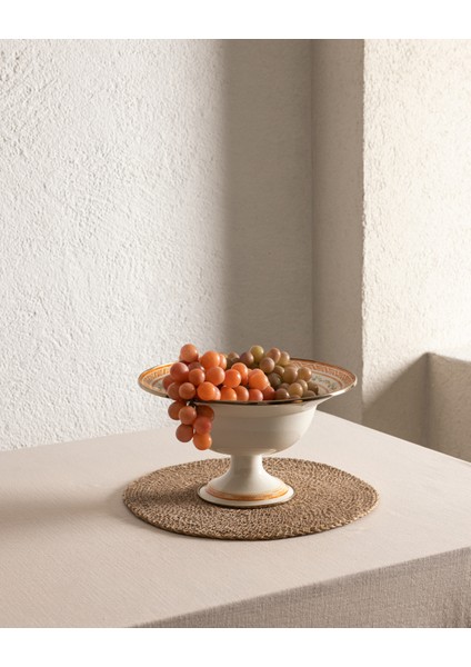 Rodez Ayaklı Meyve Kasesi - Turuncu - 30 cm