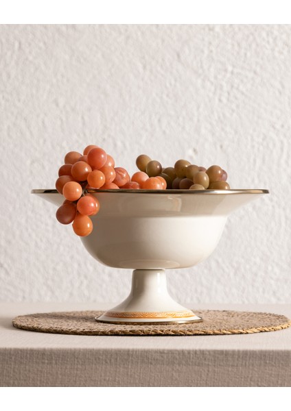 Rodez Ayaklı Meyve Kasesi - Turuncu - 30 cm