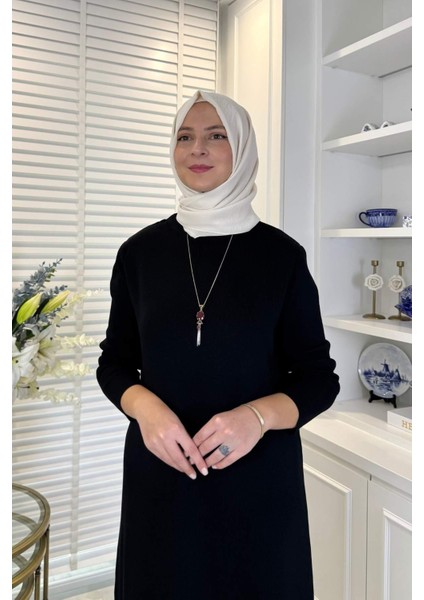 Öykü Çelik Örme Triko Elbise Siyah fiyatları