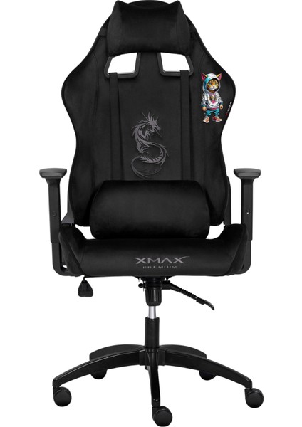 / Baskılı Rio Balerion Terletmez Kadife Kumaş Siyah Gaming Oyuncu Koltuğu / 120 kg Taşır fiyatları