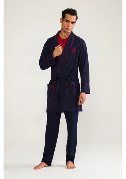 D's Damat 03000 5'li Robdöşambr Erkek Damat Pijama Seti