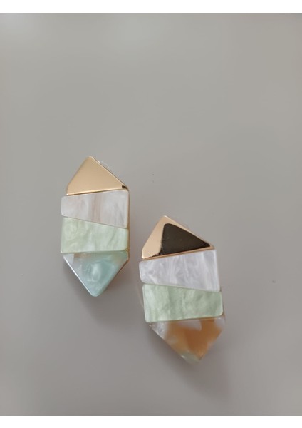 Su Yeşili Üçgen Küpe