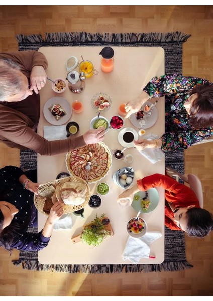 Rönnınge Açılır Yemek Masası Huş 4 8 Kişilik 155 / 210 x 90 x 75 Cm fırsatları