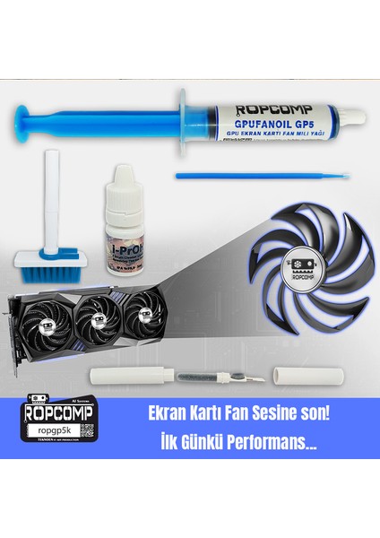 Gpufanoil Gpu Ekran Kartı Fan Bakım Kiti GP5K fiyatları
