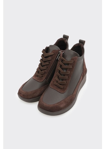 Hakiki Deri Bağcıklı Fermuarlı Kadın Bot fiyatları