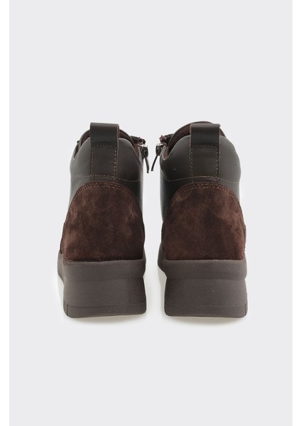 Hakiki Deri Bağcıklı Fermuarlı Kadın Bot modelleri