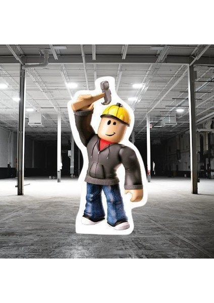 Ayaklı Pano Roblox Builderman Temalı 35X17 cm Doğum Günü Masa Süsü Oda Dekoru fiyatları