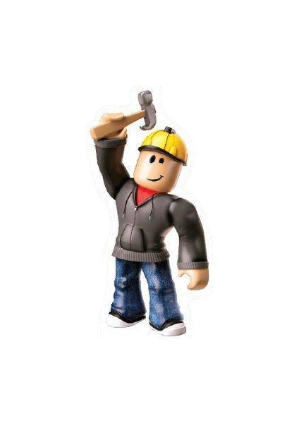 Ayaklı Pano Roblox Builderman Temalı 35X17 cm Doğum Günü Masa Süsü Oda Dekoru fırsatları