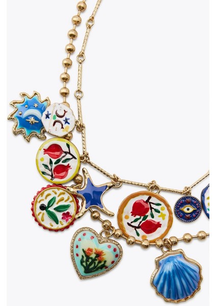 Çoklu Charmlı Kolye fiyatları