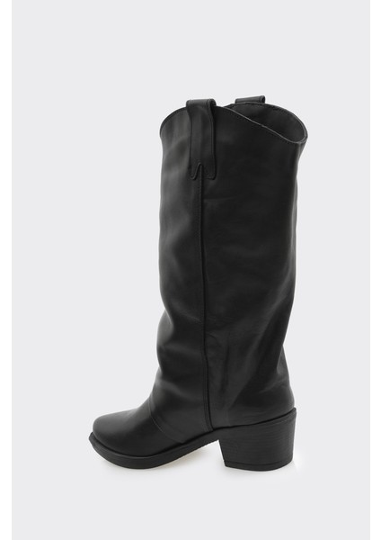 Hakiki Deri Fermuarsız Kadın Çizme modelleri