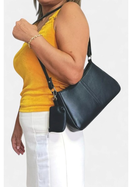 Hakiki Deri Baget Omuz Çantası LD611