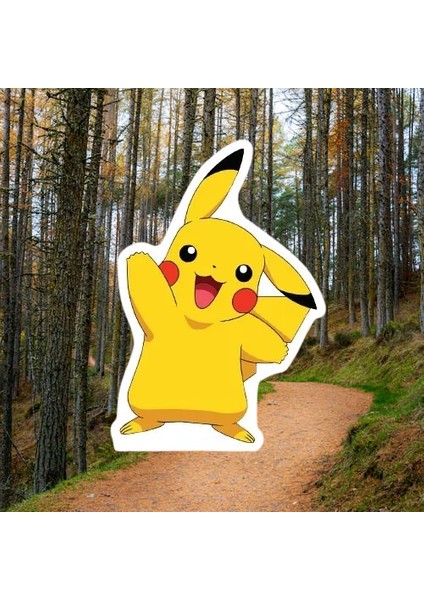 Ayaklı Pano Pokemon Pikachu 34X23 cm Doğum Günü Masa Aksesuarı Oda Süsü