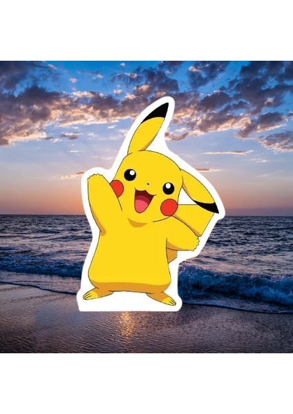 Ayaklı Pano Pokemon Pikachu 34X23 cm Doğum Günü Masa Aksesuarı Oda Süsü