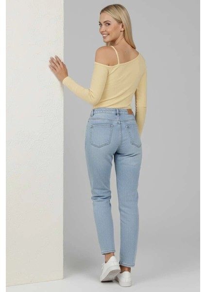Tek Omuz Ipli Bluz Sarı T4328 modelleri