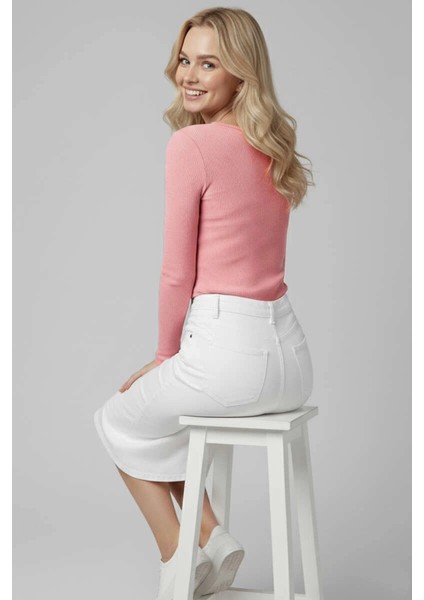 Çıtçıt Detaylı Bluz Pembe T4343 modelleri