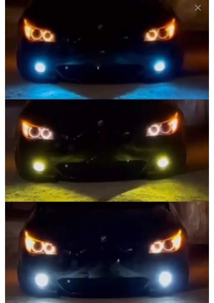 H11 - 3 Renk Xenon Şimşek Etkili 3 Renk Buz Mavisi - Sarı-Beyaz LED Zenon LED Xenon modelleri