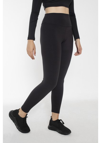 Polarlı Bayan Tayt Siyah 3198