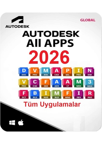 Apps Collection 2026 (Tüm Uygulamalar) - 1 Cihaz 3 Yıl Windows/mac
