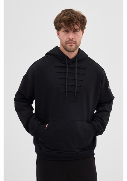 Unisex Rahat Bol Kesim "Arvy" Kapüşonlu Sweatshirt