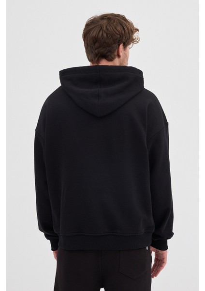 Unisex Rahat Bol Kesim "Arvy" Kapüşonlu Sweatshirt fırsatları