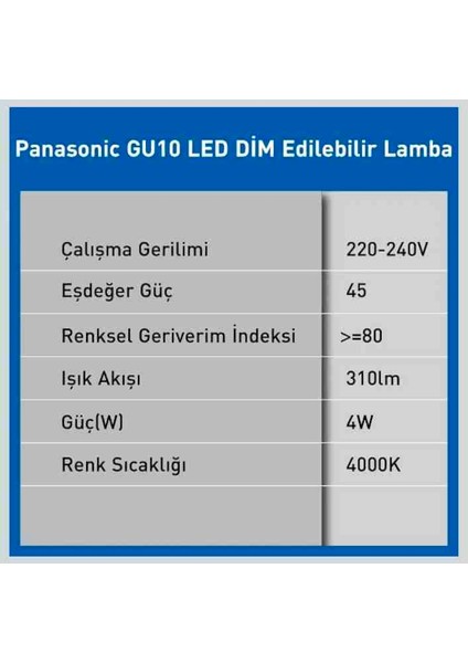 GU10 LED Dimli Ampul 4W 310LM 4000K indirimleri
