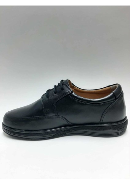 Hakiki Deri Bağcıklı Esnek Kauçuk Taban Siyah Renk Kışlık Erkek Ayakkabı C-34250176GDERE modelleri