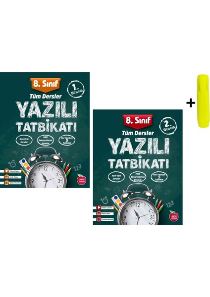 8.sınıf Yazılı Tatbikatı 1.dönem ve 2.dönem Tüm Dersler
