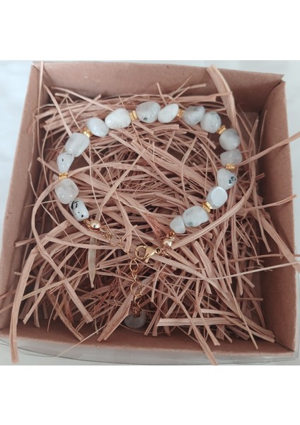 Amorf Kesim Ay Taşı Bileklik