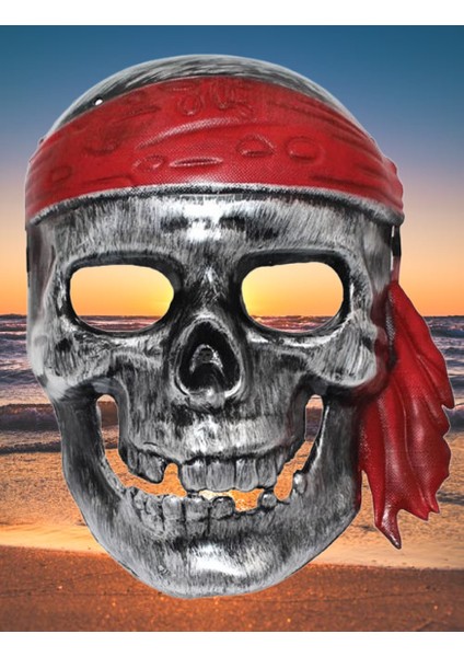 Halloween Cadılar Bayramı Maske Kuru Kafa Korsan Bandanalı Korku Maskesi modelleri