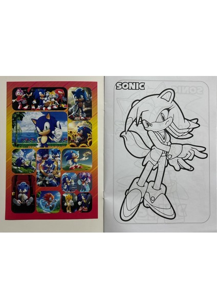 Sonic Temalı Stickerlı, Maskeli ve Boyamalı Aktivite Kitabı (8 Sayfa) modelleri