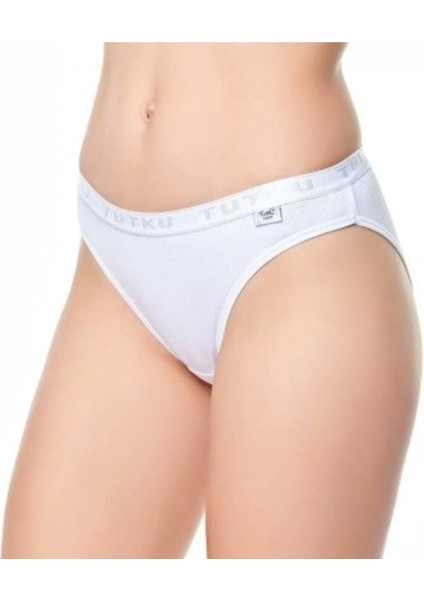 Tutku Yazılı Bikini Bel Lastiği 2 Li Paket Beyaz Renk