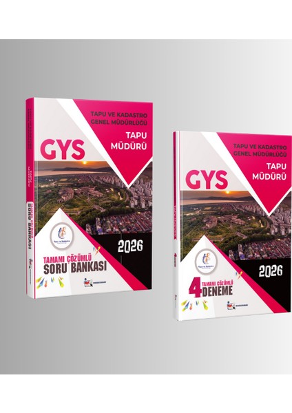 Tapu Müdürü Gys 2'li Set 4'lü Deneme + Soru Bankası