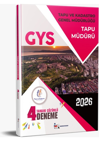Tapu Müdürü Gys 2'li Set 4'lü Deneme + Soru Bankası modelleri