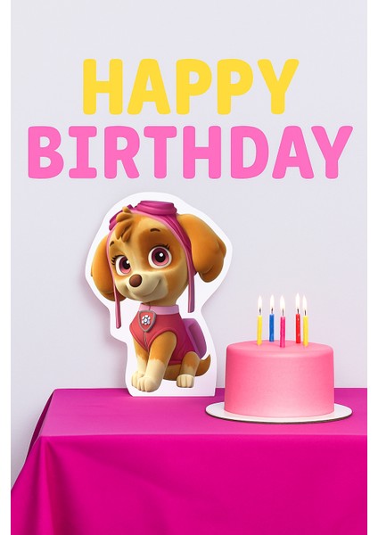 Ayaklı Pano Paw Patrol-Sky 32*24 cm Doğum Günü Masa Dekoru- Oda Süsü
