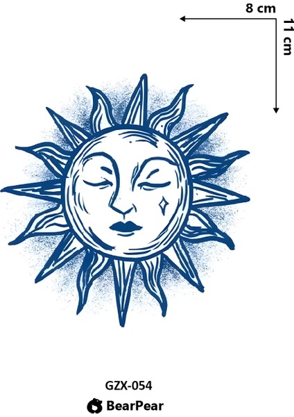 1 Ay Kalıcı Güneş Dövmesi Minimal Güneş Tattoo fiyatları