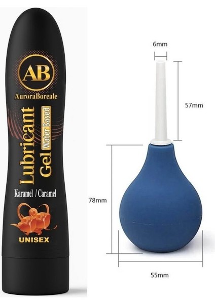 Auroraboreale Ab Set Karamel Aromalı Yenilebilir Kayganlaştırıcı Jel 125 Ml+Anal Pompa SET5409QX6YT7Ş2MM8