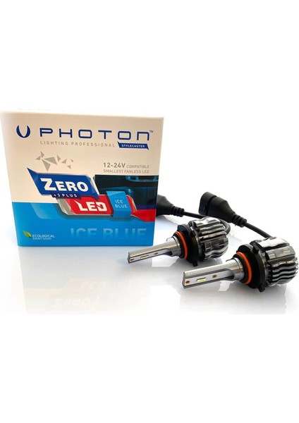Photon Zero 12V 24V Hb3 9005 Buz Mavisi +3 Plus Fansız LED