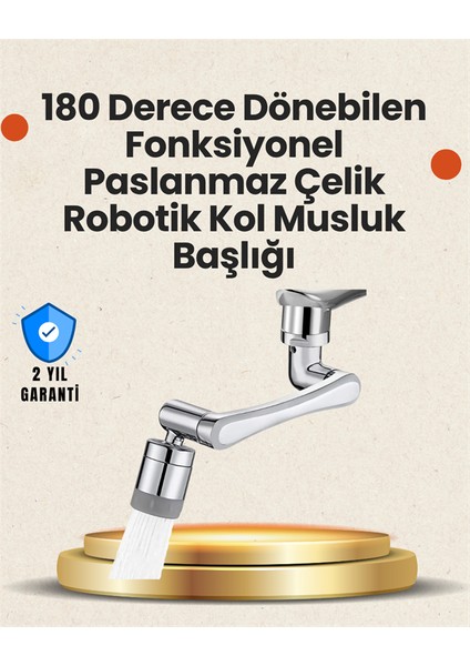 Zeroshop Lavabo ve Mutfaklar Için 1080 Derece Döner Musluk Başlığı – Pirinç Gövdeli