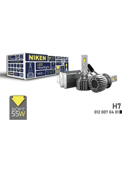 LED Xenon Nova Soft Serısı H7 55W Nıken 0120070401