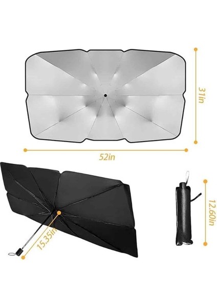 Zeroshop Yeni Nesil Tüm Araç Modellerine Uygun Oto Şemsiye Katlanabilir Uv Işınlarına Karşı indirimleri