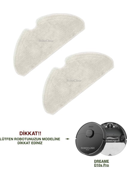 Dreame Bot D10S Pro Siyah Robot Süpürge ile Uyumlu Yedek Fırça, Hepa Filtre, Mop - 7 Parça indirimleri