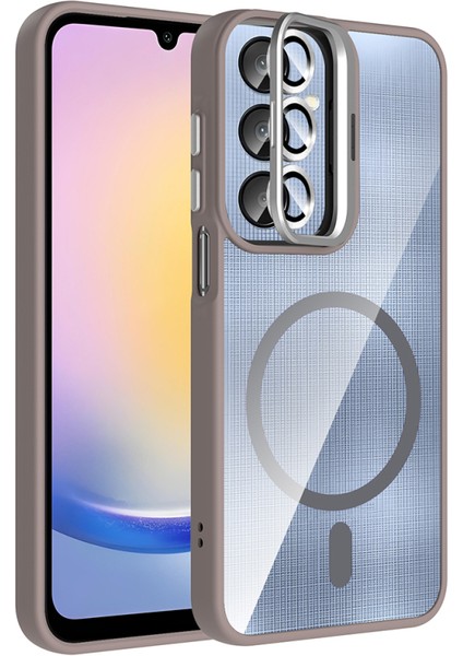 Samsung Galaxy A25 Kılıf Lens Hediyeli ve Standlı Sativa M-Safe Premium Case Kapak