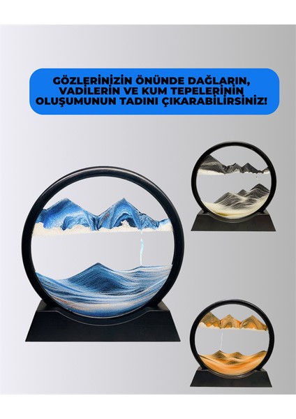 Zeroshop Zihin Açıcı Kum Manzarası – 3D Dinamik Kum Tablosu, Dekoratif, Dönüştükçe Yenilenen Sakinleştirici Sanat Eseri indirimleri