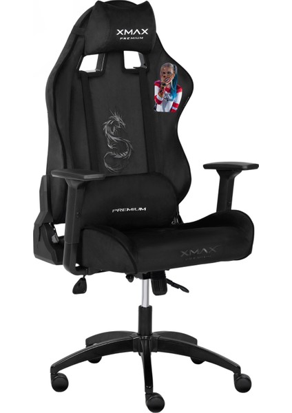 / Baskılı Rio Balerion Terletmez Kadife Kumaş Siyah Gaming Oyuncu Koltuğu / 120 kg Taşır fiyatları